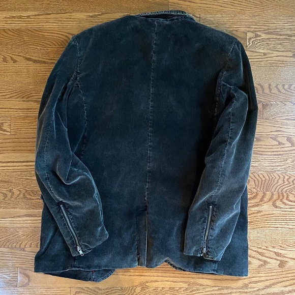 Dark Grey Corduroy  Blazer Jacket - Picture 6 of 6